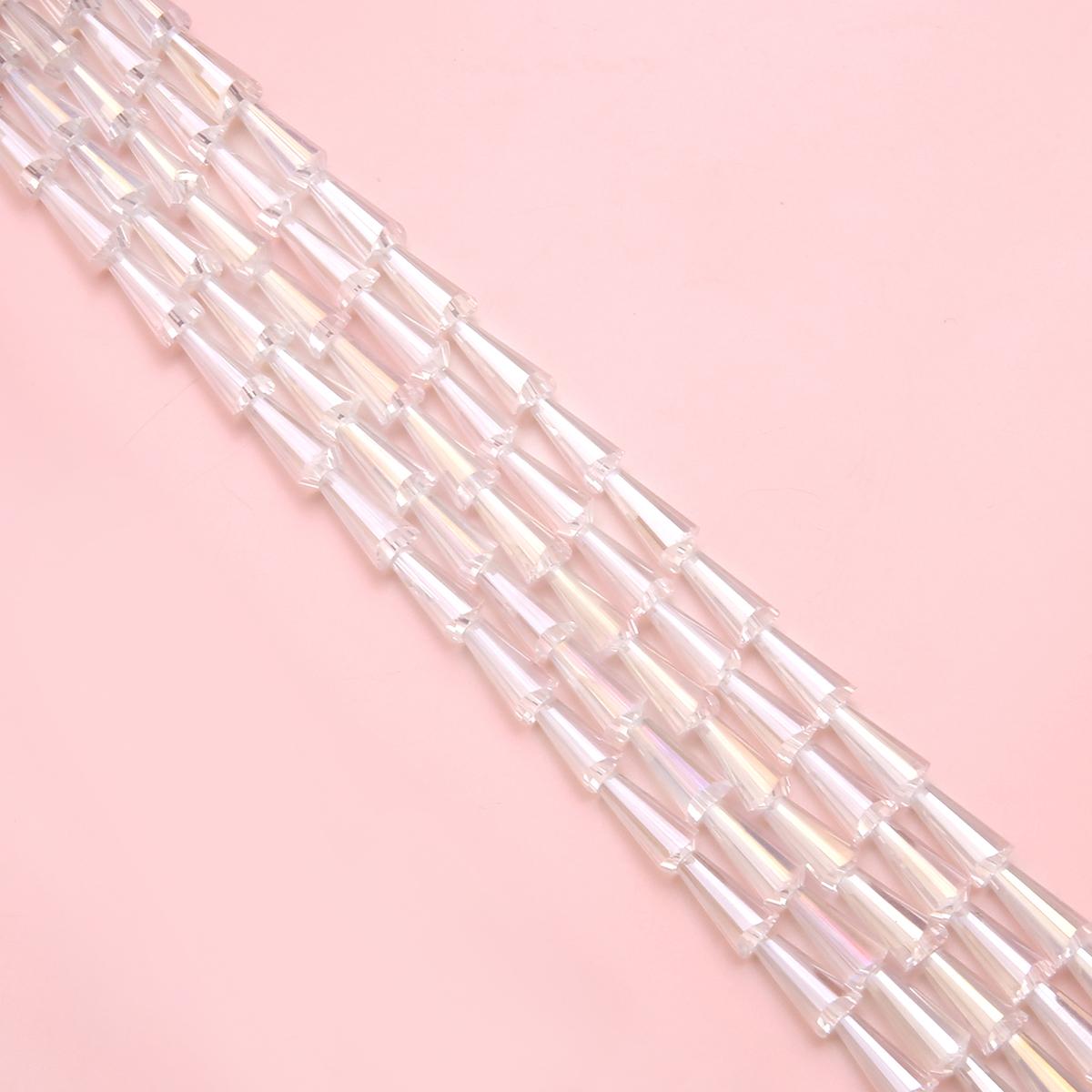 

Выберите цвет в форме пагоды, хрустальные аксессуары, стеклянные свободные бусины для изготовления ювелирных украшений, DIY браслет, ожерелье, серьги 11*6mm 48pcs белый