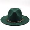 New thin chain accessories European and American autumn and winter solid color woolen top hat European and American fashion jazz hat