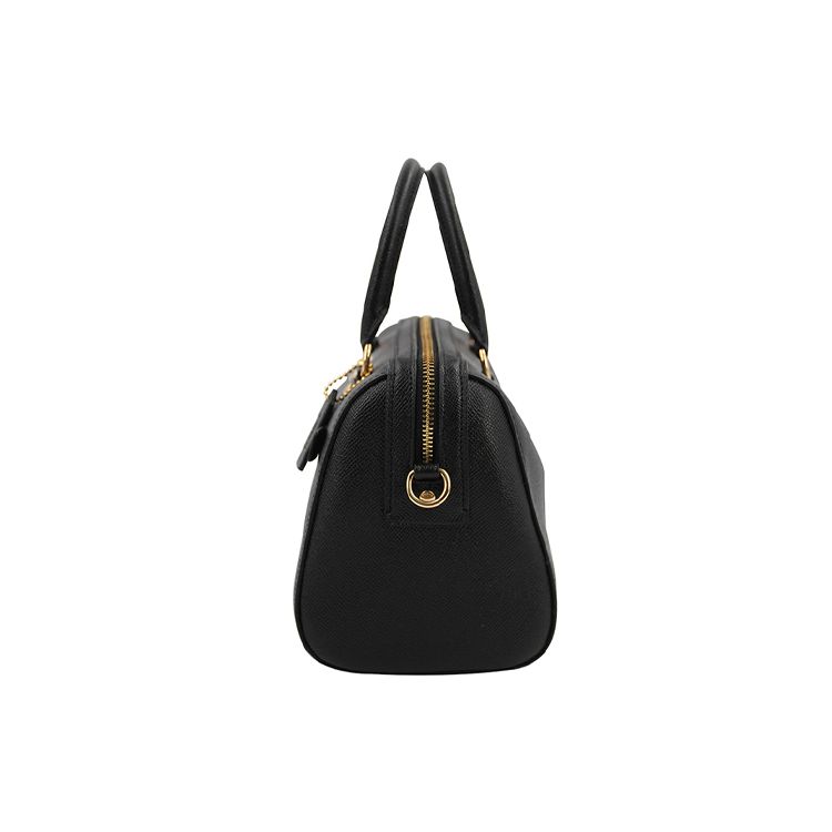 Coach Rowan 27 Zipper Closure Detachable Shoulder Strap Boston Bag Women Handbags Black 79946-IMBLK