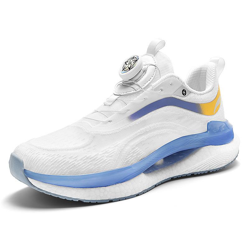 

Весенние дышащие кроссовки для бега мужские амортизирующие легкие спортивные кроссовки модная обувь повседневная высококачественная модная вращающаяся пряжка 35