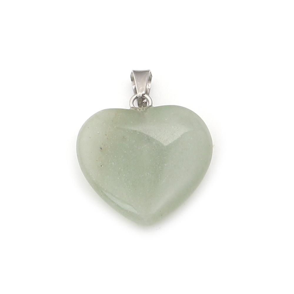 Herzförmiger Naturstein Anhänger Tigerauge Amethyst Jade Kristall Stein Charms Für DIY Exquisites Halsketten Schmuckzubehör