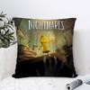 Game L-ittle N-ightmares Cushion Cover Car Throw Pillow Case For Sofa Car Christmas Gift 40x40cm 45x45cm