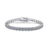 [3MNSCD] 18K White Gold Plated Tennis Bracelet Women's Jewelry Lobster Clasp Bracelet