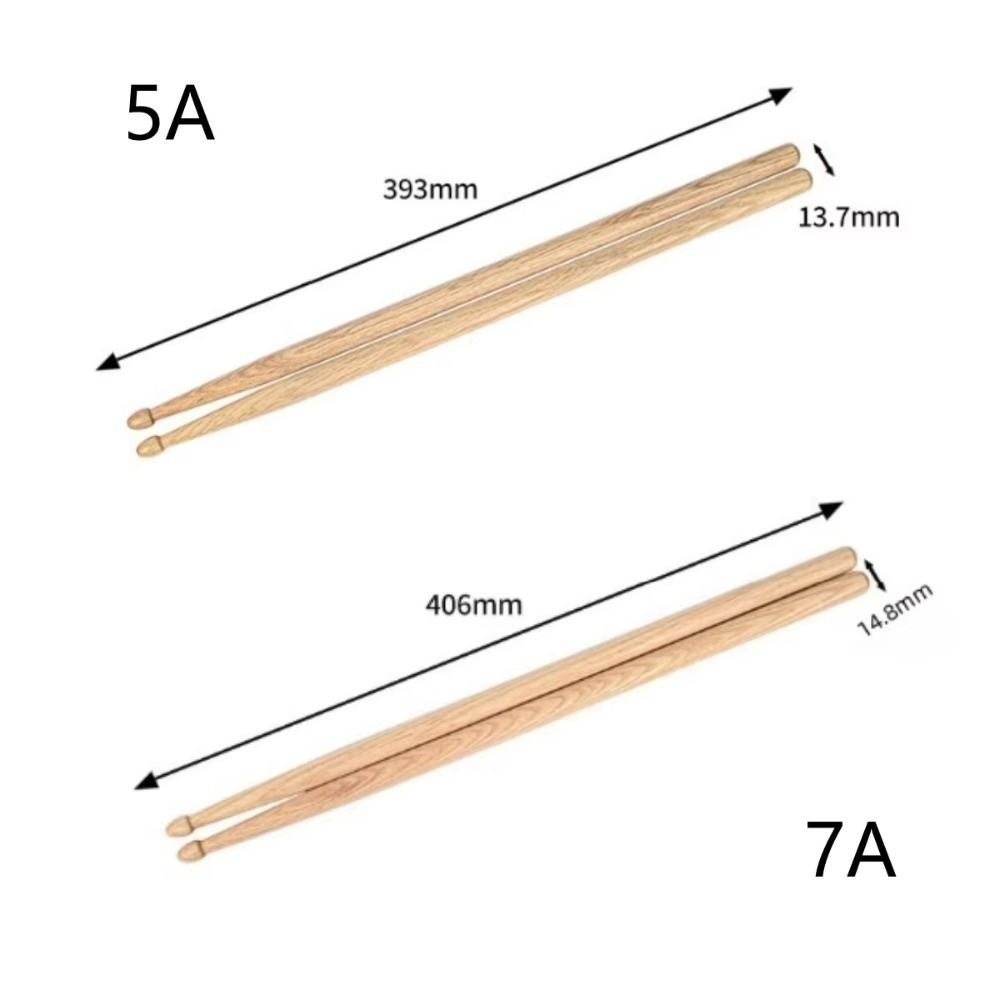 1 Pairs 7A Drum Mallets Sturdy Drum Sticks Percussion Accessories Maple Drumsticks Jazz