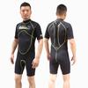 SLINX Men's 3mm Short Sleeve Wetsuit with Back Zipper, High-Quality Fabric for Warm Scuba Diving