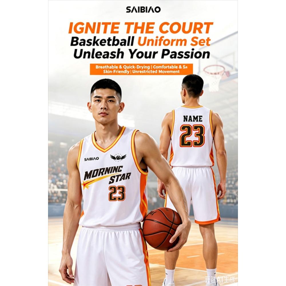 Basketball Jersey Adult Customize Quick-drying Training Uniform Shirt Sportswear Tracksuit Sport Suit Clothes Men Team Outfit