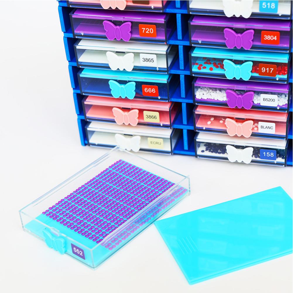 12 Grids Diamond Painting Tray Palette Storage Rack Slots 5D DIY Diamond Painting Tray Rhinestone Diamond Painting Accessories