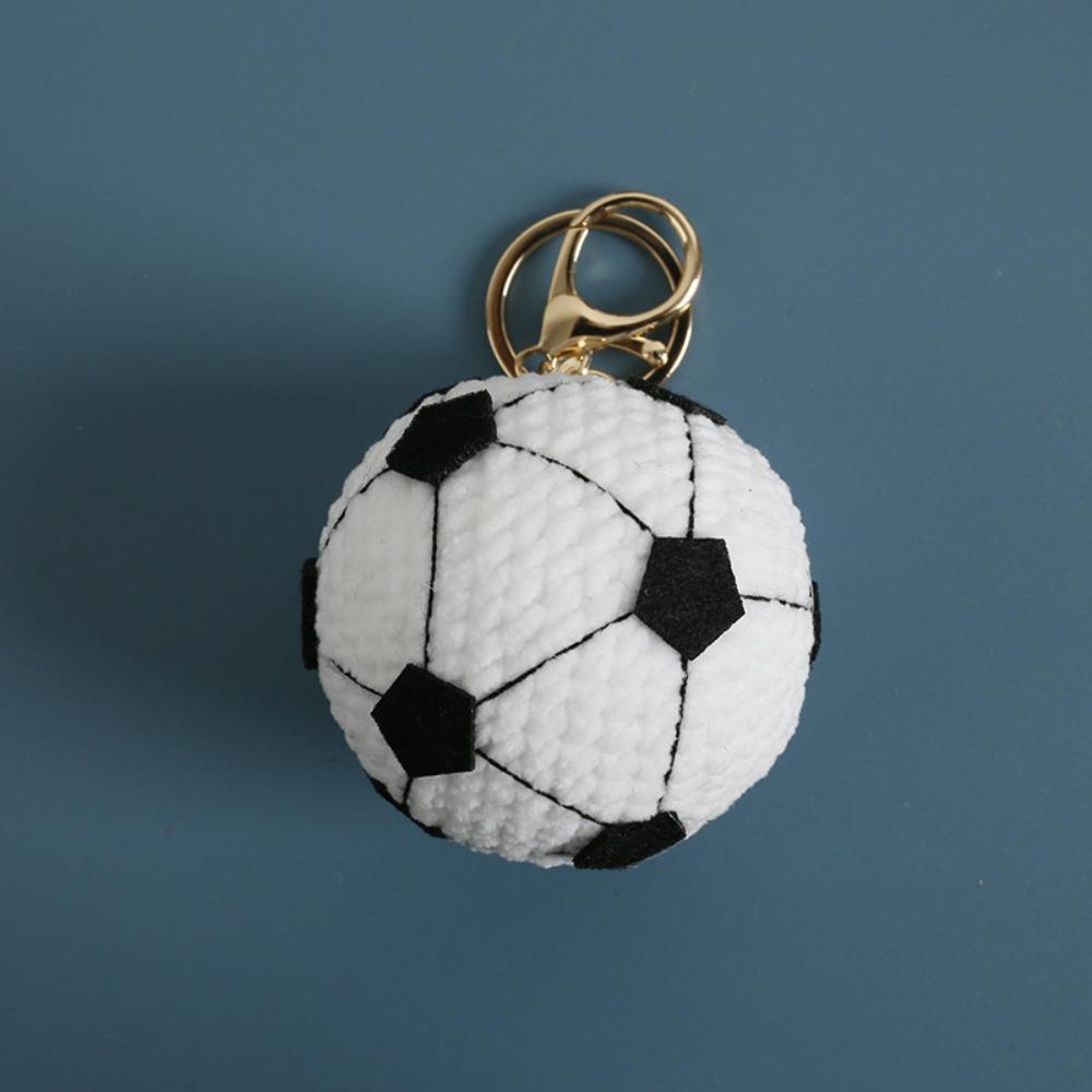 Billiards Rugby Crochet Soccer Keyrings Tennis Baseball Sport Ball Pendant Backpack