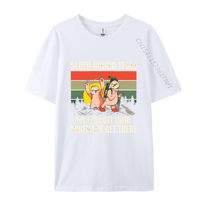 

Retro Sloth Hiking Team We Will Get There Tshirts Tees Family Cotton Slim Fit Normal Youth Tops Tees Vintage T Shirt Men S