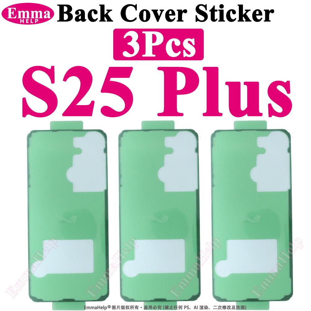 3pcs Waterproof Sticker For Samsung S23 Ultra S21 S22 S24 S25 Plus S26 Rear Back Door Housing Cover Seal Frame Adhesive Glue