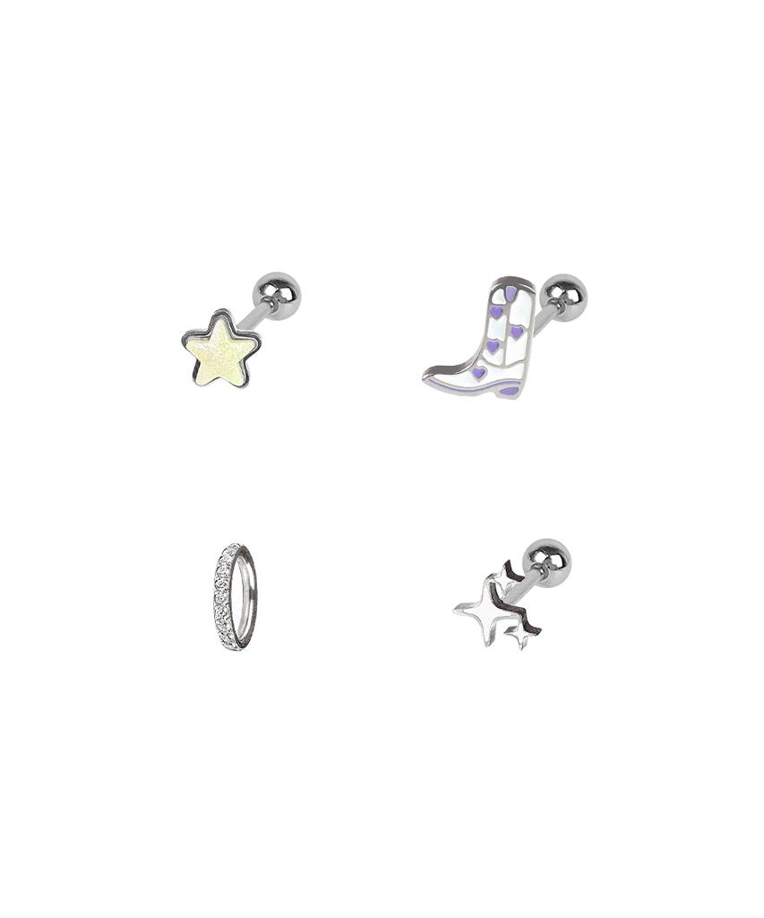 Vvv [Set] Funky Boots Star Piercing