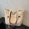 Canvas Tote Bag Women's 2026 New Simple Leisure Commuter Bag Large Capacity Student Class Feeling Shoulder Bag