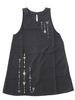 Hanae Mori Brand Apron [HANAE MORI] [Wrinkle-Resistant Even After Washing] Polyester Kitchen Apron with Butterfly Embroidery, 67338 (Black)