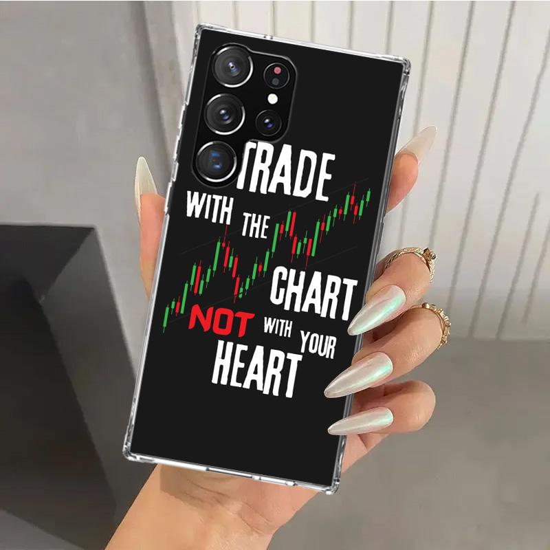 Trade Investment Forex Stock Market Phone Case for Samsung Galaxy S26 S24 S23 Ultra S25 Edge S22 S21 Plus S20 FE + Soft Print Sh