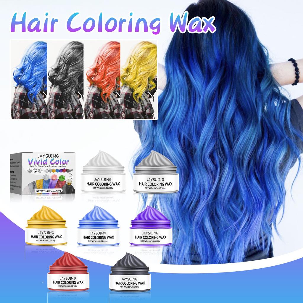 Crème colorante pour cheveux, cire pour cheveux, cire colorée pour cheveux, teinture naturelle pour cheveux, développement de la couleur sans abîmer les cheveux, 120 g