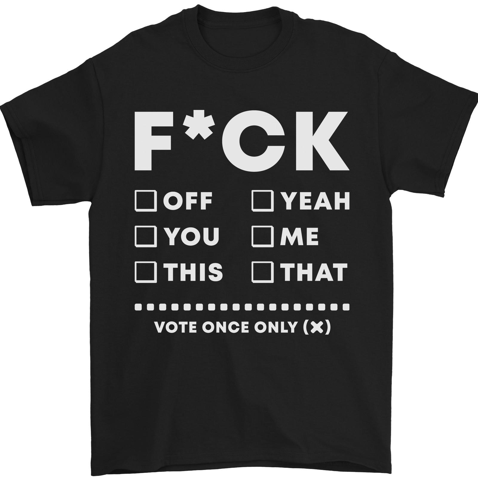 Fook Off Yeah You Me This Funny Offensive Mens T-Shirt 100% Cotton S разноцветный