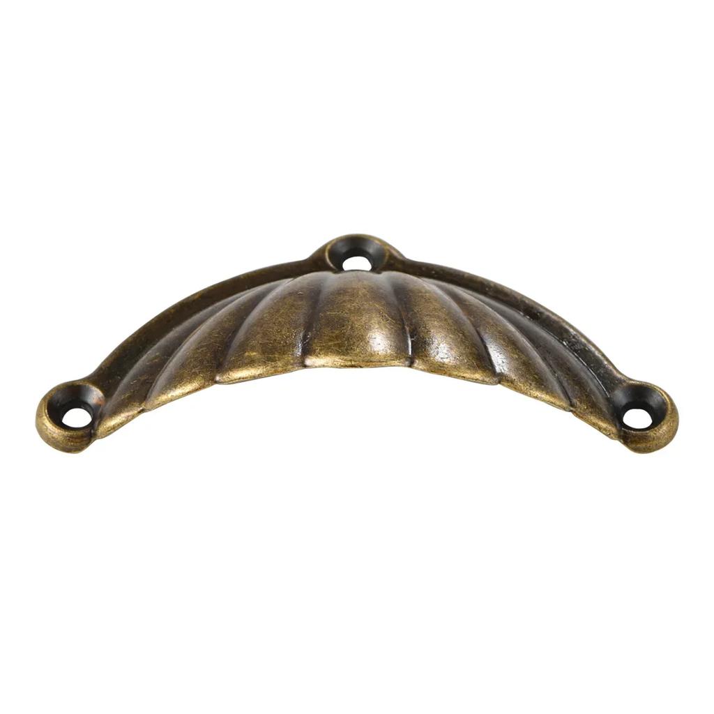 10PCS Antique Shell Handles, Drawer Handles  Semi-Circular Dumplings Pulls Alloy Cabinet Pattern Medicine Cabinet Pulls