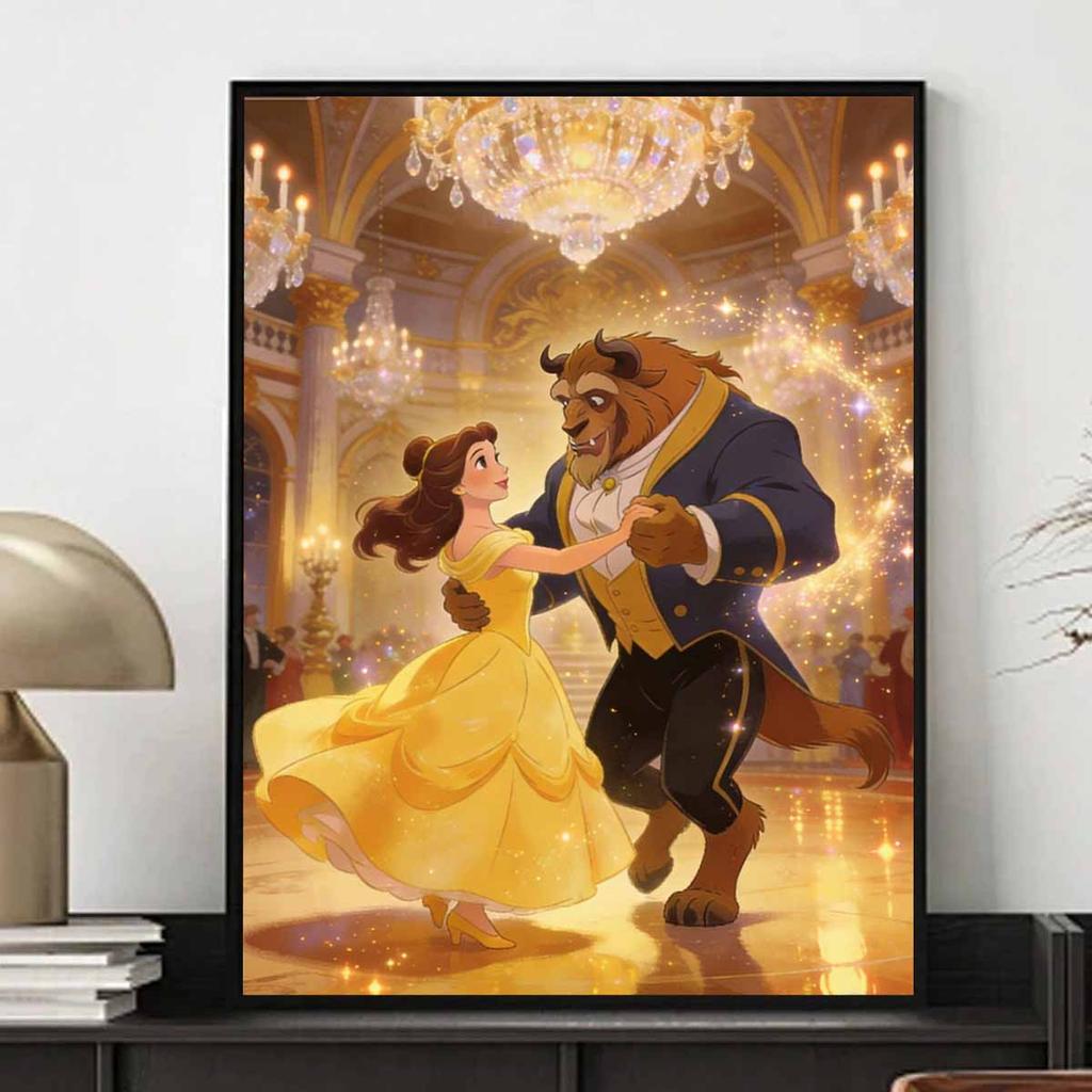 Disney Beauty and the Beast Diamond Painting Mosaic Art Kit 5D Handmade Diy Gift Home Decoration
