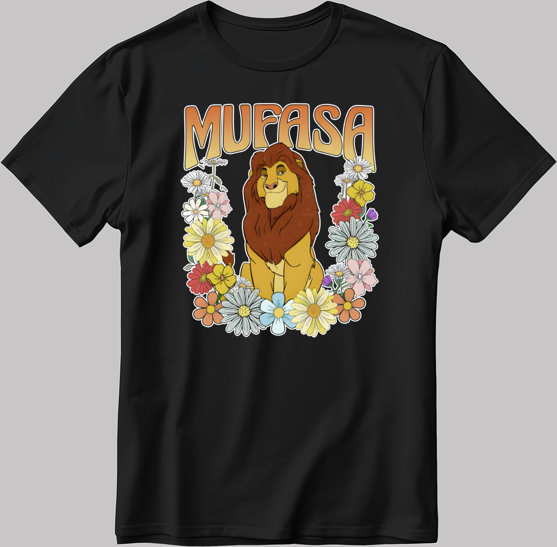 Disney Lion King Mufasa White-Black Men / Women T-Shirt AB269 4XL