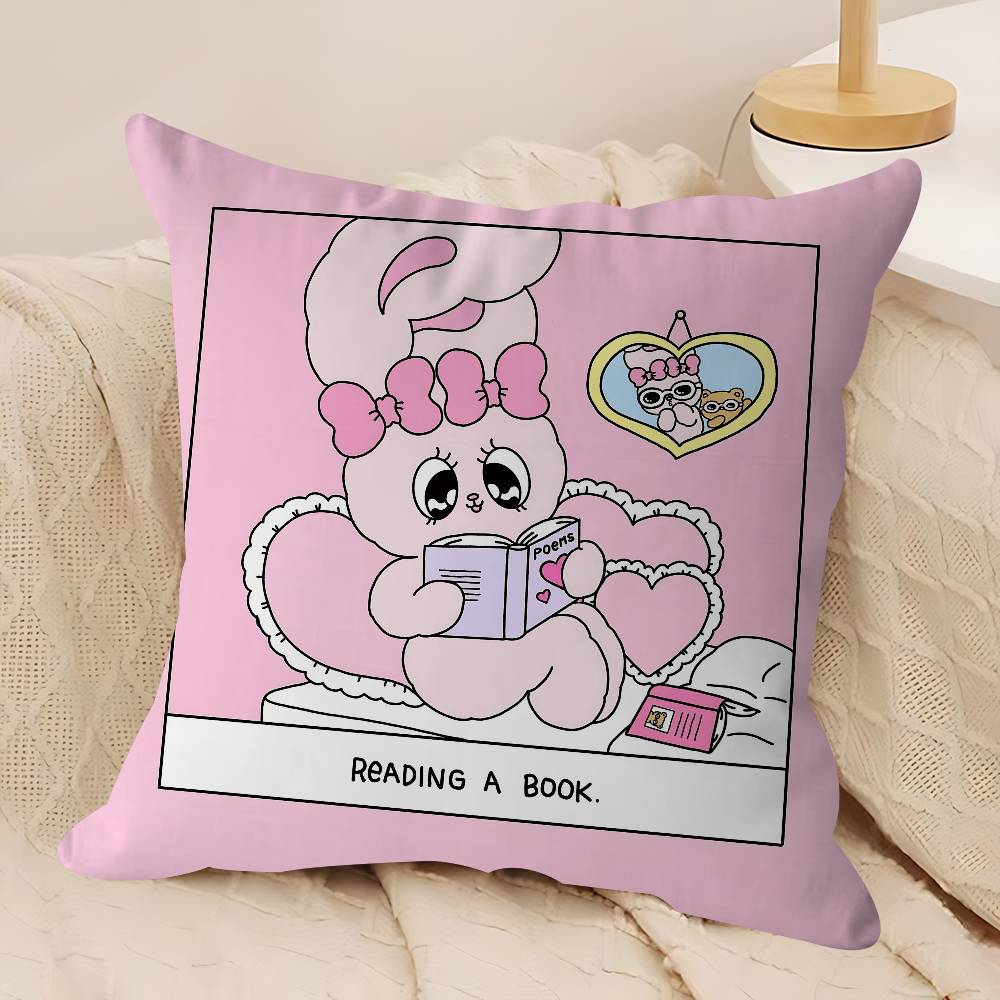 Niedlicher E-Esther B-Bunny Kissenbezug Sofakissenbezug Heimzimmerdekoration Kindergeschenk