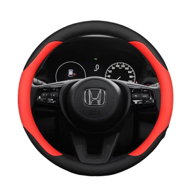 Leather Car Steering Wheel Cover for Honda CRV HRV Passport Civic Accord City Fit Pilot 2024 2025 2026 Accessories