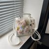 Retro Bag With Flap Closure Pu Material Street Style Daily Use For Students