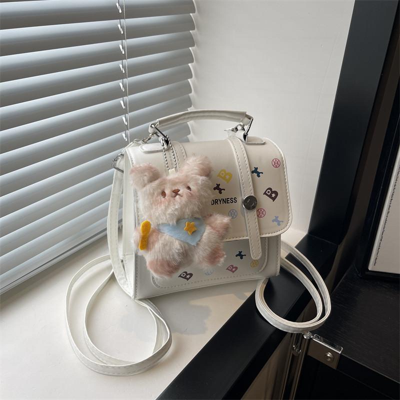 Retro Bag With Flap Closure Pu Material Street Style Daily Use For Students