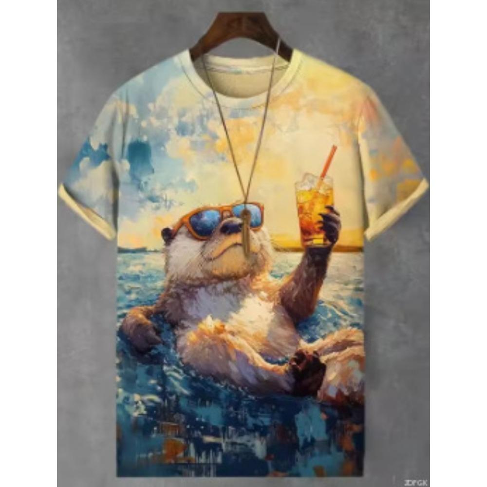 

Мужская футболка с 3D-принтом с аниме-принтом, с круглым вырезом, с коротким рукавом, повседневная, модная, свободная, дышащая 3XL