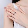 1ct Wedding Moissanite Rings for Women Sterling Silver S925 Jewelry Lab Diamond Luxury Promise Band
