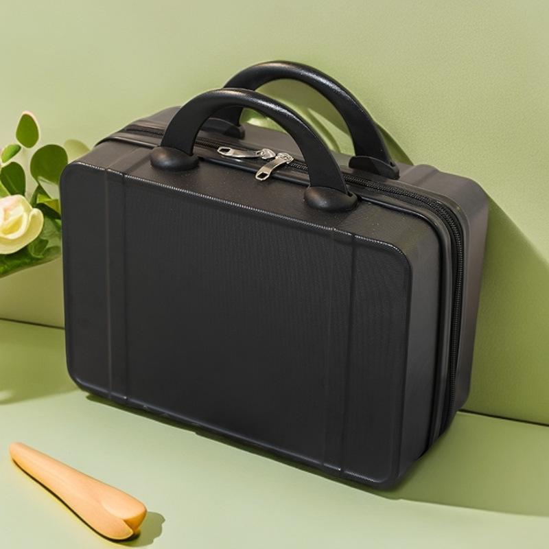 14" Portable Makeup Case: Hangable, Cute ABS Design, Large Capacity, Travel-Friendly Handbag