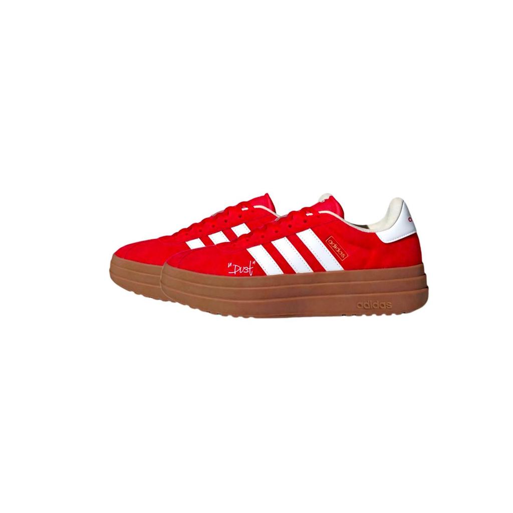 Adidas VL Court Bold Red Ride Height Increasing Low top German Army Trainers Women's Red KJ6852(Team634-)