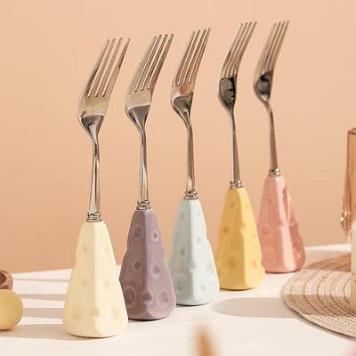 ZISIZ Children's Cheese Fork Spoon Set