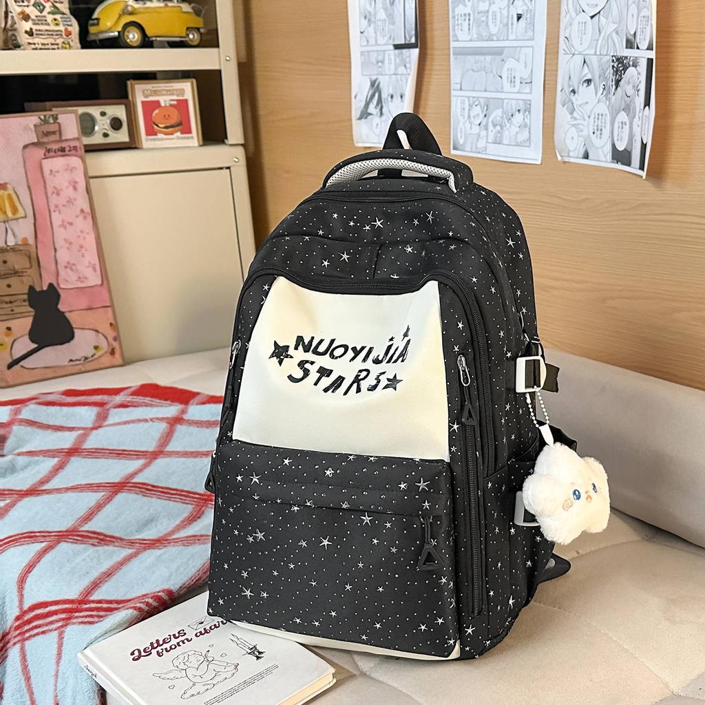 Schoolbag backpack new high school student large capacity star junior high school cute student high value schoolbag backpack