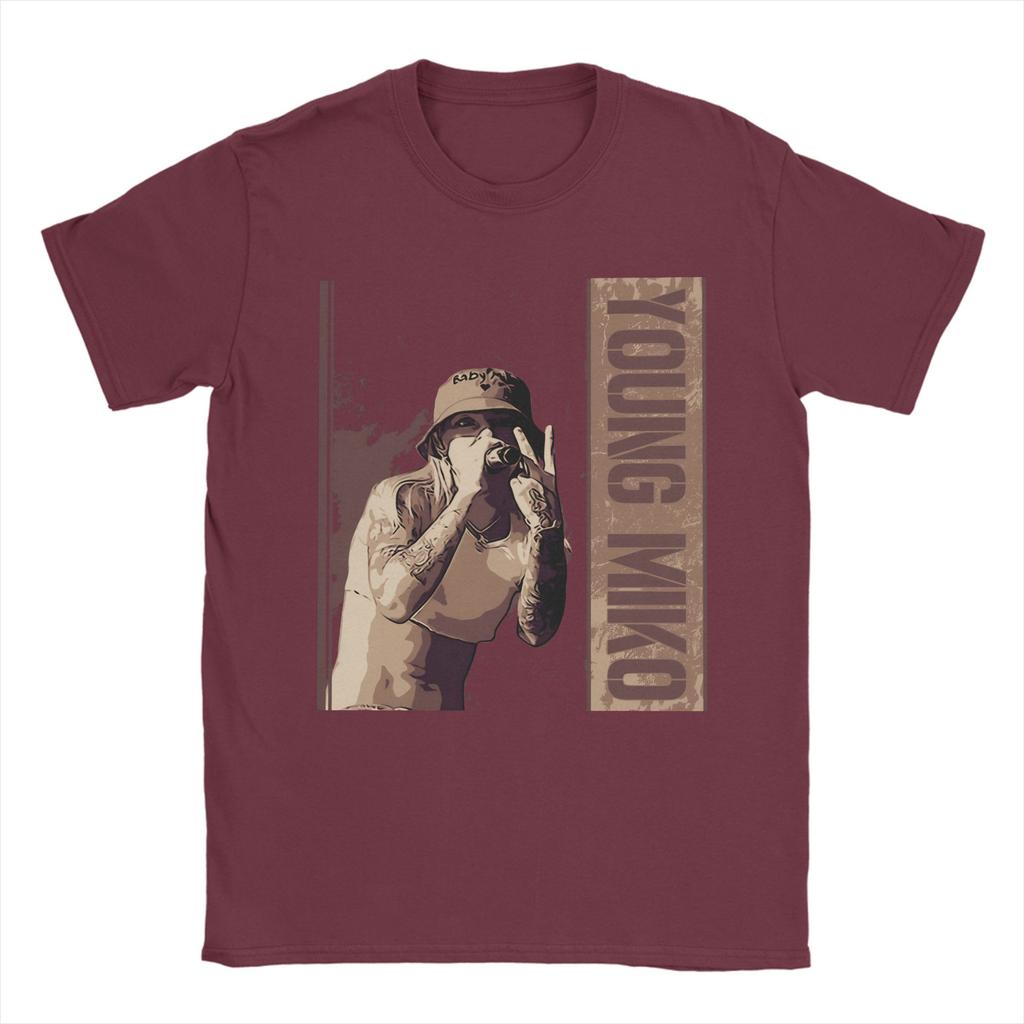 Vintage T Shirt Summer Young Miko Fashion TShirts  Pure Cotton Tshirt for Men Y2K Fun Plus Size Short Sleeve Clothing