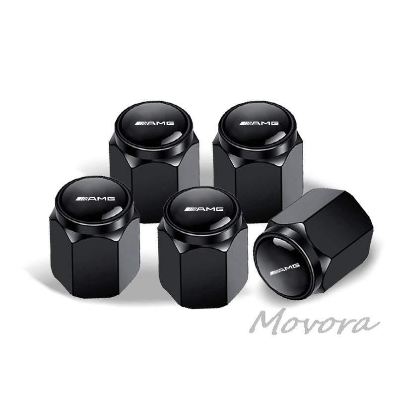 TXF4 Car Tire Valve Stem Car Leather Keyring Wheel Air Valve Cover For Mercedes Benz W204 W205 W211 203 212 S G E GLE GLS CLA GLC AMG