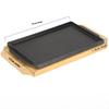 Rectangular restaurant, thickened cast iron plate baking tray, household grilled fish plate, grilled meat plate, steak plate
