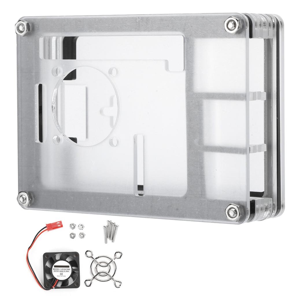 9 Layers Acrylic Case Kit with Cooling Fan and Mesh Cover for Raspberry Pi 4 Model B#1