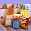 Adorável Pelúcia Hambúrguer Cachorro-Quente Pipoca Batata Frita Sorvete Ursinho de Pelúcia Almofada Brinquedo