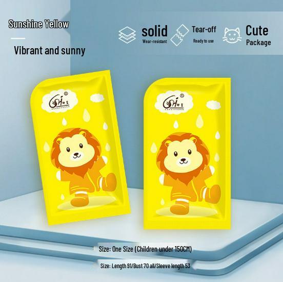 Children's Full-Length Thickened Rainproof Poncho - Portable for Outdoor and Travel
