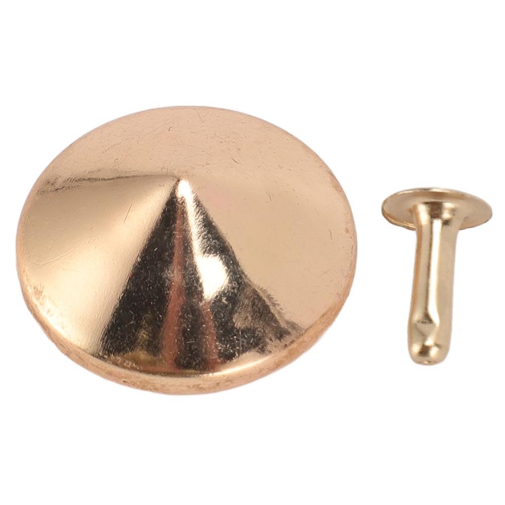 100 Sets Pilznägel Nieten 25mm DIY Verchromte Eisen Kegelspikes und Nieten Pilzkopf Nieten für Reparaturen