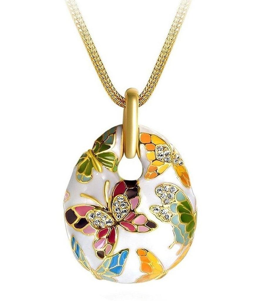 Jewellery Sets for Women Enamel Necklace Pendant Jewellery Set with Earrings For Girls/Women