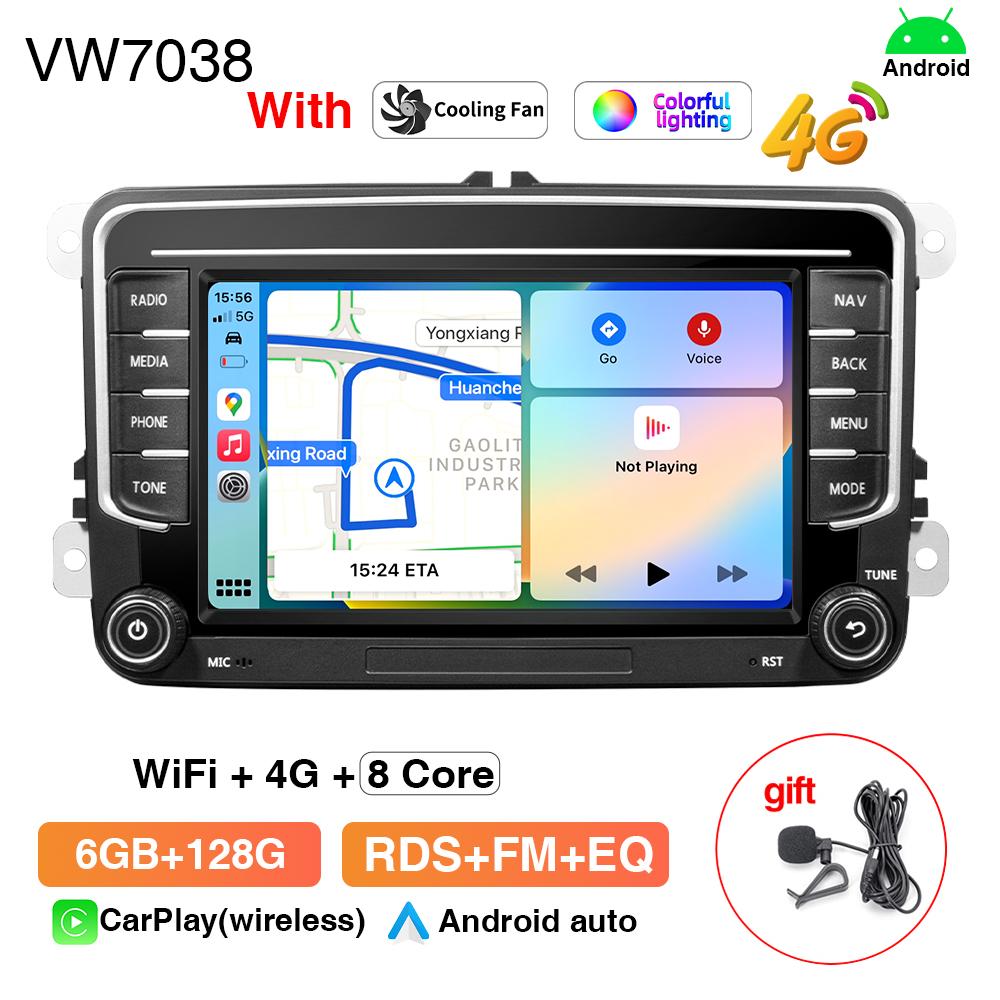Android13 Car Radio GPS For VW Volkswagen Skoda Octavia Golf 5 6 Touran Passat B6 Polo Jetta 2Din Multimedia Player