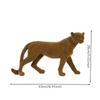 Flocked Panther Statue Matte Leopard Sculpture Decorative Wildlife Art Elegant