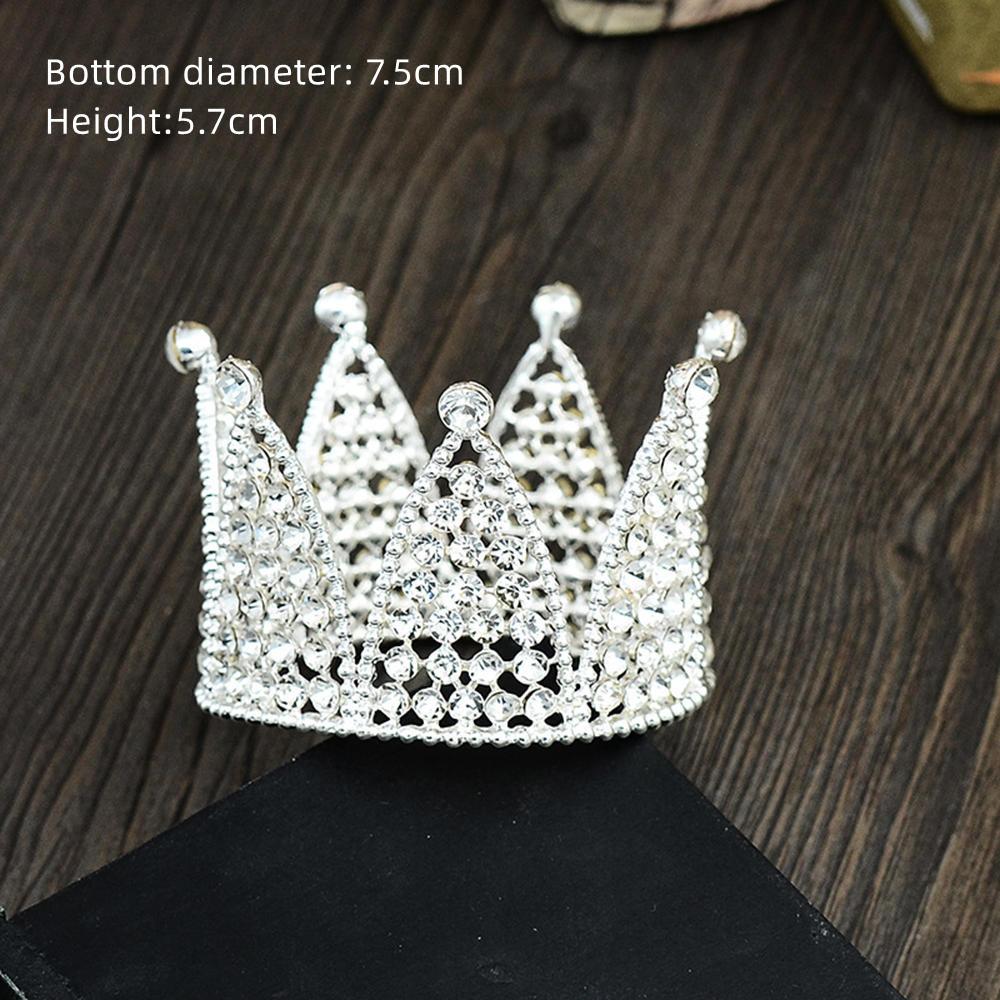 Coroană cu strasuri pentru copt pentru tort Decorație pentru pălărie Accesorii pentru păr pentru copii, prințesă, nuntă, pentru petrecerea de aniversare, nou