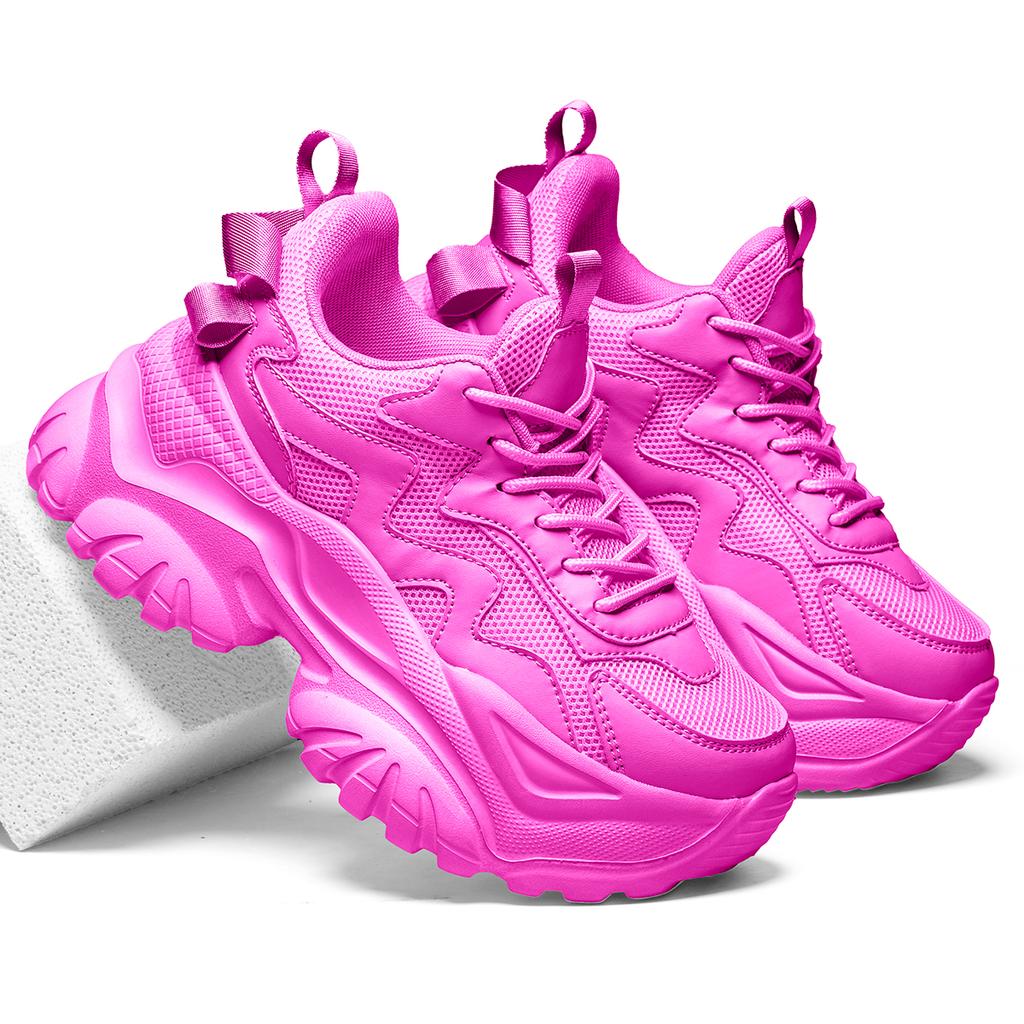TUINANLE Neue modische und vielseitige trendige Sneaker für Damen: Bequeme Sneaker mit dicker Sohle, Größen 35-42