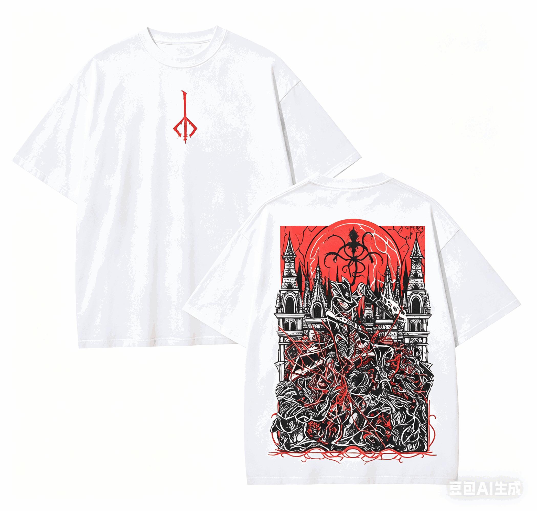 

Bloodborne T shirt personality Clothes New Model Anime T-shirt Yearround clothing Plus Size Unisex Streetwear Trendy Couples XXXL