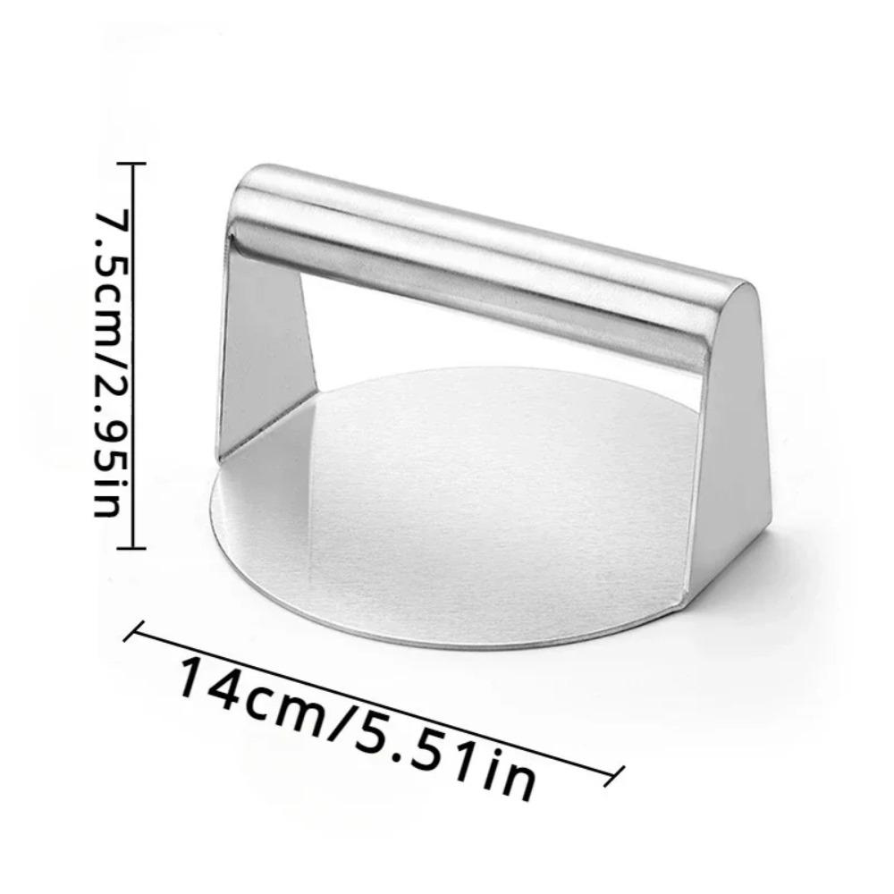 Edelstahl Smash Burger Presse – Runder Fleischpattymaker für saftige, gleichmäßig flachgedrückte Burger & Delikatessfleisch