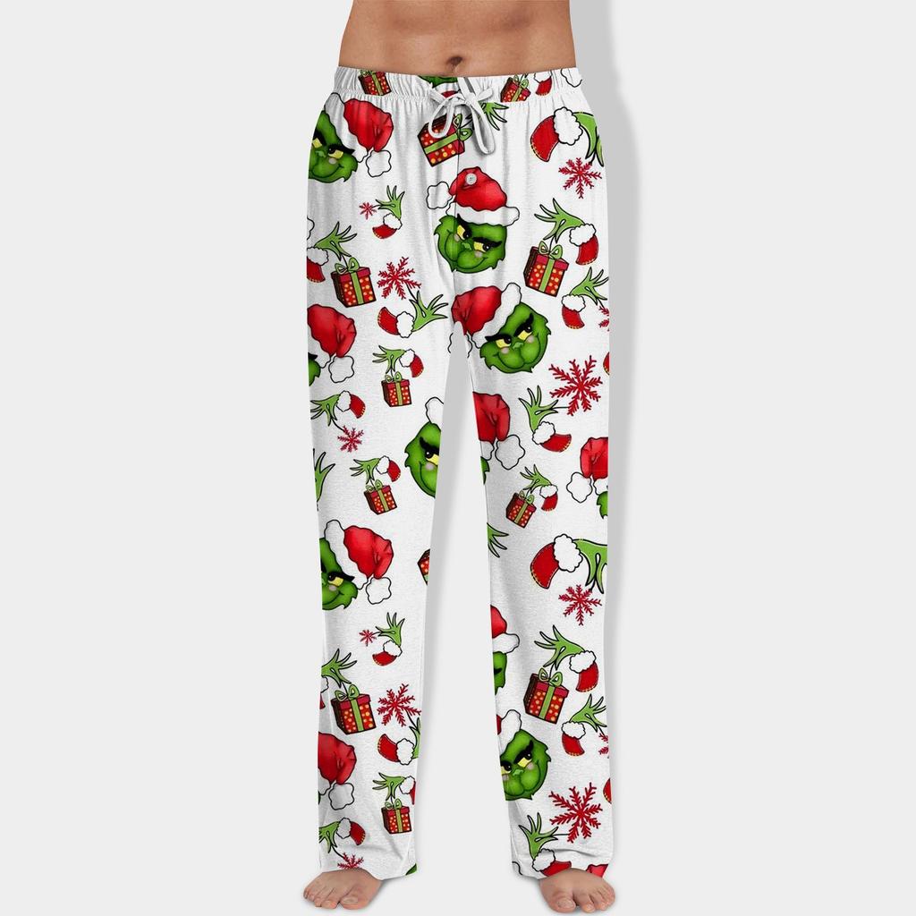 Men's Allover Printed Home Pants Sleeping Pajama Pants Long Pants Pajama Pants Yoga Pants