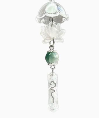 

Flower Hanging Cord With Handmade Beads, A Tranquil Mind