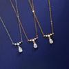 Water Drop Necklace Women'S Light Luxury Sweater Collarbone Chain Simple Niche Design Trendy Item Decoration Premium